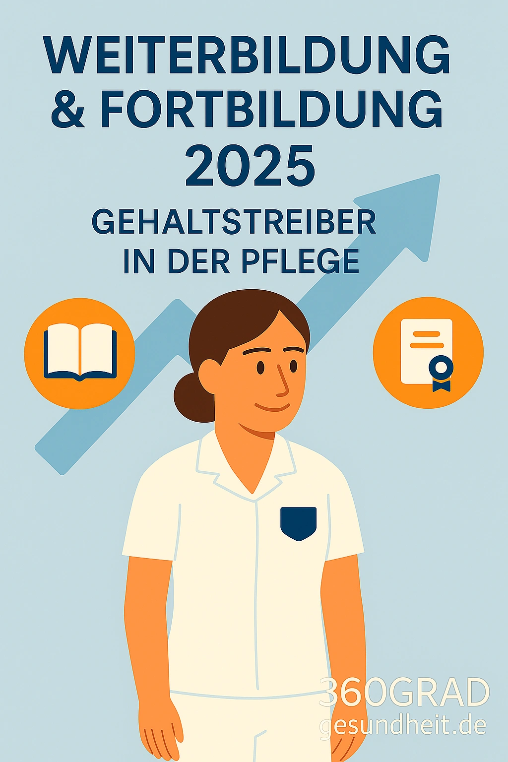 Infografik 2025: Pflegegehälter durch Weiterbildung & Fortbildung im Vergleich